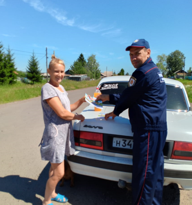 Профилактические беседы пожарных.
